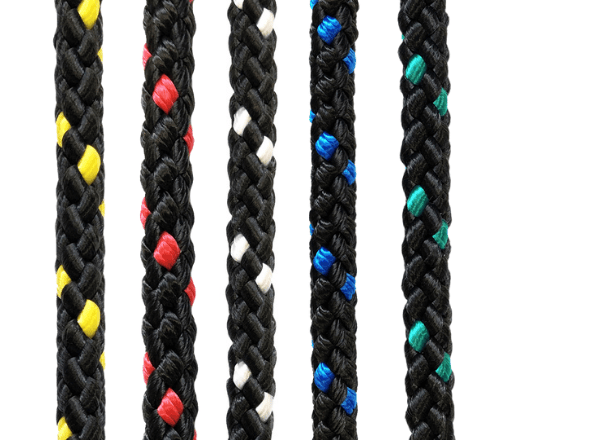 Lana a šňůry z PPV - pletené bez jádra dvoubarevné Lana a šňůry z PPV - pletené bez jádra dvoubarevné